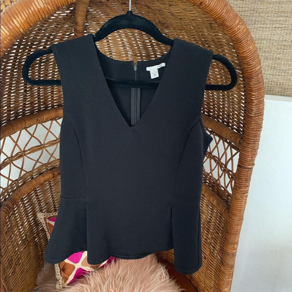 Halogen Black Peplum Top